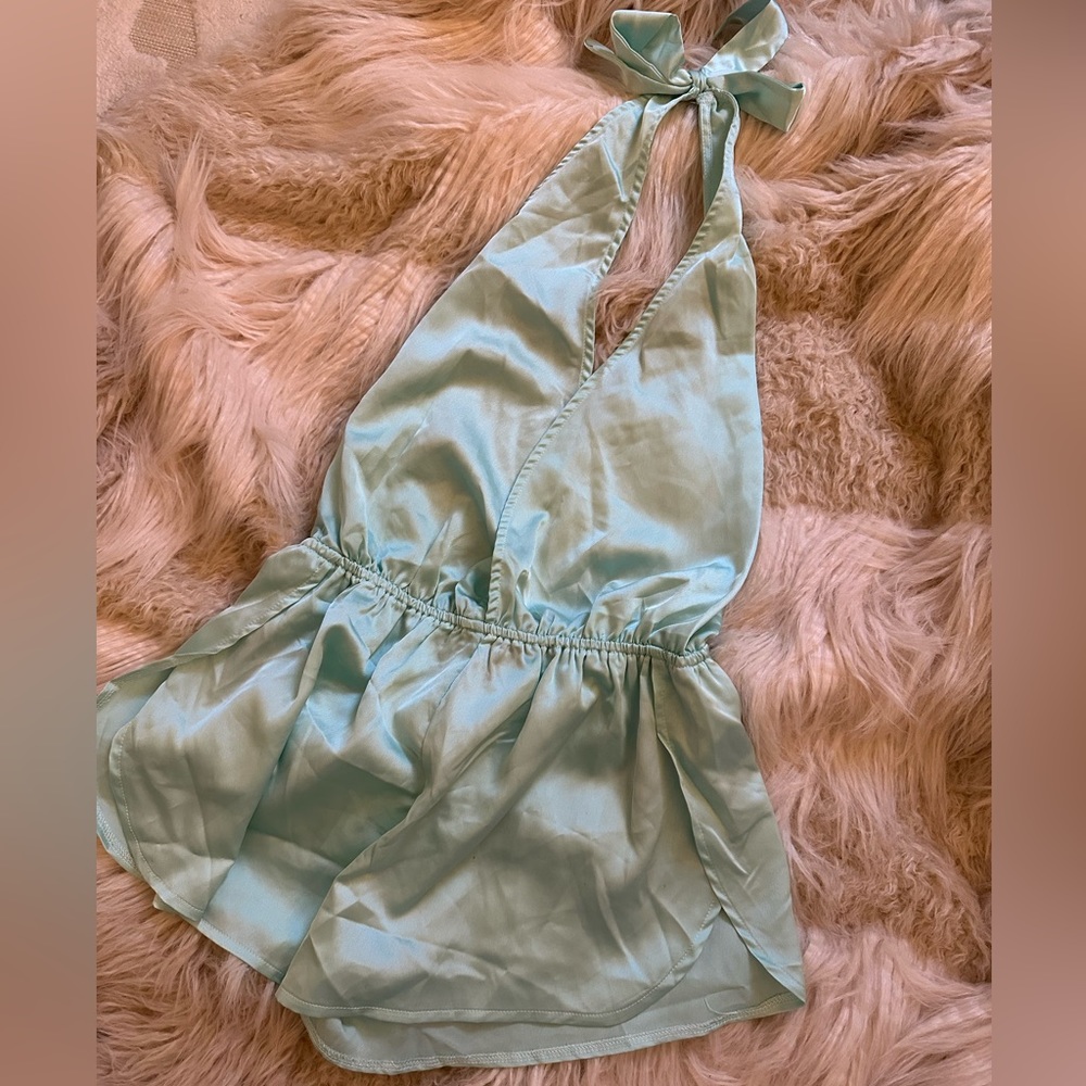 Missguided deep plunge backless teddy